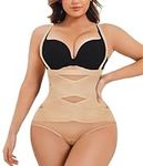 Gotoly Shapewear for Women Tummy Control Knickers High Waist Butt Lifter Panties Slimming Underwear Body Shaper Beige