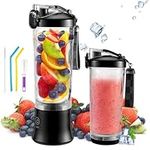 Welltop Portable Blender, 20oz Travel Blender Cup, 4000mah USB Rechargeable Mini Blender with 6 Blades, Personal Blender for Shakes and Smoothies, Juice Blenders Suit Home Travel Office Sports