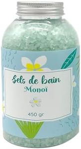 Sels de Bain Monoï 450g - Relaxation Détente, Spa à la Maison, Soin Corps - Sels de Bain Relaxant Muscle Naturel, Bien Etre - Pour Adulte et Enfant - French Tendance
