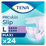 TENA ProSkin Slip Maxi | Size Large | 8 Drops Absorption | Incontinence Slip | All-in-One Slips | 1 Pack of 24