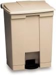 Rubbermaid Commercial Products Legacy Step-On Plastic Trash Can/Container, 23-Gallon, Beige, Hands-Free Garbage Can for Medical Waste in Hospitals/Lab/Emergency/Patient Rooms