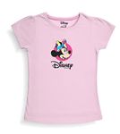 minicult Disney Mickey Mouse and Friends Regular Fit Character Printed Half Sleeves Tshirt for Girls (Pink A24)(Pack of 1)(7-8 Years)