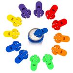 12 Pcs Manual Can Opener, Easy Can Opener Beer Can Pop Cover Can, Can Opener Manual Drinks Can Opener Drink Shield Soda Protector for Family Party Drinks Shield from Bugs Dirt