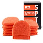 SPTA Car Microfiber Wax Applicator Pads with pocket Car Clean Cleaning For Car Pack of 10Pcs