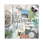 'Let the Adventure Begin' Photo Album 200 Slip-in Pockets of 6x4 Inch (10x15cm) with Memo Writing Space/Section Next to Photograph Memories Picture Album Memory Book Photo Collection Travel Wedding