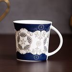 Femora Ceramic Handcrafted Design Coffee & Tea Cup Set of 6, 160 ML, Blue