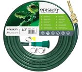 EPISKEY Heavy Duty Expandable Garden Hose Flexible Water Pipe with Double Latex Core Brass Nozzle Water Spray Gun Braided Outer Layer Small No Kink Hose (Multicoloured) (5 Meter)