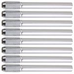 Operitacx 8pcs Stainless Steel Pencil Extenders Crayon Extenders Pen Extenders Pencil Extender Holder Pencil Lengthener Holder for Office Sketch Art Writing