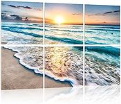 YPY Acoustic Panels Soundproof Wall Panels: Beach Wall Art Sound Proofing Panels for Walls Noise Absorbing Decorative Soundproofing Panels Acoustical Treatment for Recording Studio 6 Pack 24"x24"