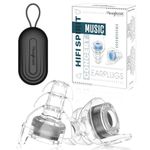 Hearprotek Hi-Fi Spirit Concert Ear Plugs, High Fidelity Silicone Music Ear Plugs for Concerts, Noise Reduction, Hearing Protection, Motorcycle, Musicians, Rave, Dj, Tinnitus Relief (Small)