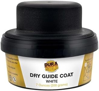 Dura-Gold Premium White Dry Guide Coat Kit, 7 Ounces (200 Grams) - Powder that Instantly Highlights Auto Bodyshop Repair Surface Imperfections, Identify Body Filler Pinholes, Sanding Scratches Defects
