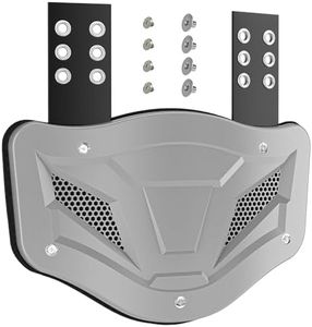 ARGOMAX Football Back Plate - Lightweight Adjustable Spine Guard for Youth & Adult Players, High-Impact Back Protector with Breathable Design, Fits All Shoulder Pads (Sizes 12 to Adult) - Gray.