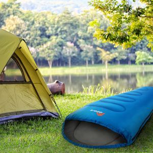 azark Premium Sleeping Bag – 350GSM Lightweight Waterproof, 4-Season Blue