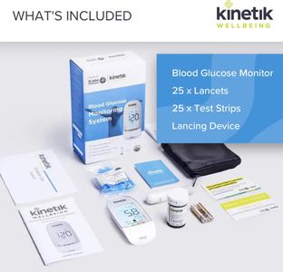 Kinetik Blood Sugar Monitor – Glucose Testing Kit