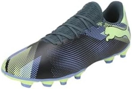 Puma Unisex-Adult Future 7 Play FG/AG Gray Skies-Elektro Purple-Fizzy Apple-White Football Shoe - 8 UK (10793903)