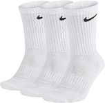 Nike Everyday Cushion Crew Socks, Pack of 3 - White - M