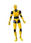 1/12 Scale Male Action Figure,6inch Flexible Yellow Testman Crash Test Dummy Action Figure Body Collection (B)