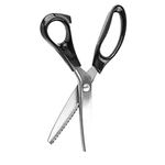 Sewing Scissors,Stainless Steel Fabric Decorative Round/Triangle Edge Pinking Scissors Zig Zag Fabric Shears for Cutting Fabric Clothes Leather Craft (5mm)