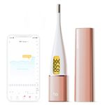 Smart Basal Body Thermometer, Auto BBT Sync, Charting, Coverline and Accurate Fertility Prediction, Intelligent BBT with Bluetooth and Backlight, Temperature Monitoring, Ovulation Tracker - Gold