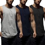 COOFANDY Men's 3 Pack Workout Tank Tops Quick Dry Sleeveless Gym Shirts Bodybuilding Fitness Muscle Tee Shirts