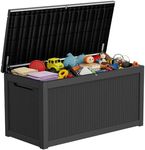 350 Gallon Extra Large Outdoor Storage Box, Reinforced Heavy-Duty Deck Box