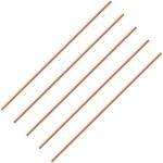 Therwen Pure Copper Round Rod 11.8 Inch Length Bare Copper Metal Rod Solid Copper Rod Lathe Bar Stock for Metal Crafts, Metal Working Hobbies (5 Pcs, 0.16 Inch/ 4 mm in Diameter)