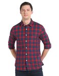 U.S. POLO ASSN. Men's Checkered Slim Fit Shirt (UDSHT0863_Red