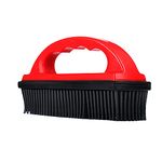 Rubber Pet Hair Removal Brush Lint & Hair Removal Cat Dog Hair Remover Brush Pet Hair Removal Tool Silicone Lint and Debris Remover for Cleaning, Grooming, Lint and Fur Removal, Home, black,red (red)