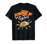 Powered By Gyros | Cute Mediterranean Dish Gift T-Shirt