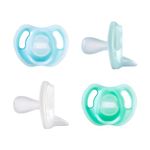 Tommee Tippee Ultra-Light Silicone Pacifier, 0-6 months, Symmetrical One-Piece Design, BPA-Free Silicone Binkies, Pack of 4