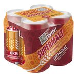 Supermalt Original Non-Alcoholic Vegan Malt Drink with B Vitamins 4 x 330ml (Pack of 1)