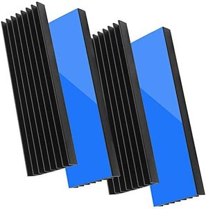 M.2 2280 Heatsink disipador de Calor de Aluminio 4 Pack M2 SSD NGFF NVME disipador de Calor con 4 Cinta conductiva térmica, 70mm x 22mm x 6mm