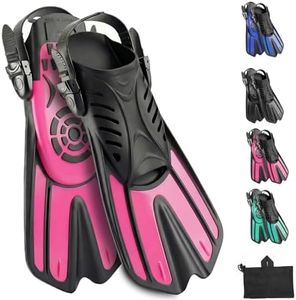 Diving fins Snorkeling Gear for Adults Snorkel fins ，Swim fins Open, Adjustable, Men, Women, Children, Swim Flippers