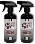 The Stink Solution Car Deodorizer Odor Eliminator For Strong Odor: Quickly Banish Smoke, Pet, Food, Body Odor, & Other Foul Odors! Safe Car Freshener for Car Seats & More! - 2 16 oz Bottles (Midnight)