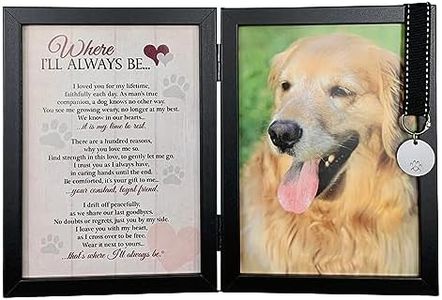 Where I'll Always Be Dog Memorial Photo Frame - Thoughtful Pet Memorial Gift (Frame with Pet Tag)