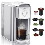 SiFENE Coffee Machine, 3 in 1 Single Serve Coffee Maker, Personal Coffee Brewer for K-Pod Capsule, Loose Leaf Tea & Ground Coffee, 50oz Removable Water Reservoir (White)