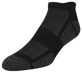 Sof Sole Men's Bamboo Cushioned Performance No-Show Athletic Sock, Black, Dark Grey, Large