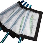 Ikerall 4 Pack Fishing Lure Wraps, Durable Clear PVC Lure Covers for Rod Fabric Hook Protectors