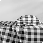 Bare Home Twin XL Sheet Set - College Dorm Size - Premium 1800 Ultra-Soft Microfiber Twin Extra Long Sheets - Double Brushed - Deep Pocket - Bed Sheets (Twin XL, Buffalo Plaid - White/Black)
