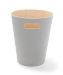 Umbra Woodrow 2 Gallon Modern Wooden Trash Can, Wastebasket, Garbage Can or Recycling Bin for Home or Office, Grey