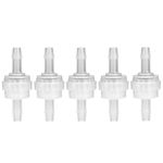 Jadeshay Check Valve Plastic Check Valve Non-Return One Way Valve for Water Treatment 5PCS (5mm)