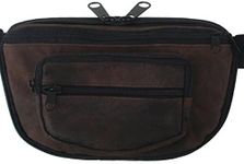 CCW Fanny Pack RUGGED ULTRA-SOFT SUEDE LEATHER-Brown MEDIUM - Concealed Carry