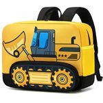 Toddler Backpack Boys Girls Cute Kids School Backpack Preschool Kindergarten Bookbags Nursery Daycare Toddler Bags, Dump Truck-yellow, Modern