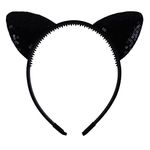 Bonnie Z. Leonardo Sequins Cat Ears Headband Sequins Black