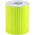 Haobase 5cm×3m Car Reflective Sticker Warning Safety Car Decoration Reflector Protective Strip Film Tape (Fluo Yellow)