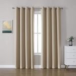 CUCRAF Blackout Curtains for Bedroom,Thermal Insulated Room Darkening Grommet Window Curtains & Drapes for Living Room, Beige, 2 Panels, 52 x 108 Inch