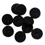 Felt Washers Set of 10 for Strap Buttons - Black