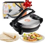 MasterChef Electric Tortilla Maker- Homemade Flatbread, Pitas, Tortillas- Heavy Duty, Non-stick Cooker Easier than Tortilla Press