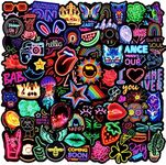 100Pcs Neon Stickers Decal, Waterpr