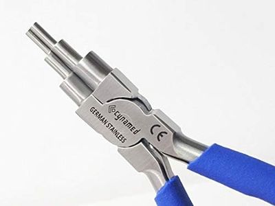 German Heavy Duty - 6-in-1 Bail-Making Pliers, Loop Sizes 2 – 9 Millimeters, Jewelry Making Supplies with Non-Slip Comfort Grip Handle (Cynamed)